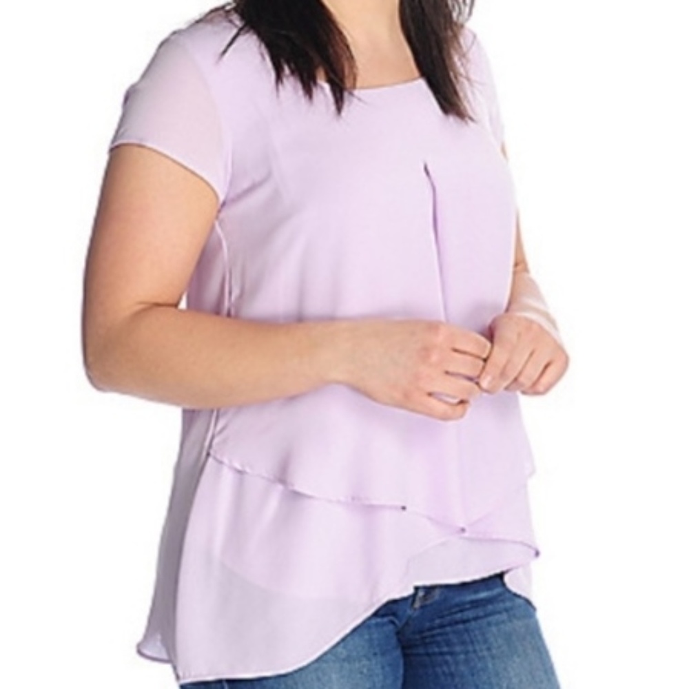 Kate & Mallory, short sleeve layered top